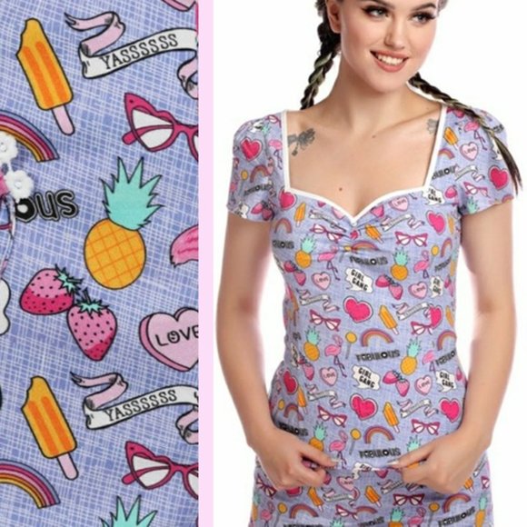 🌈Collectif Fun Yas! sweets Heart Strawberry Retro - Picture 4 of 10